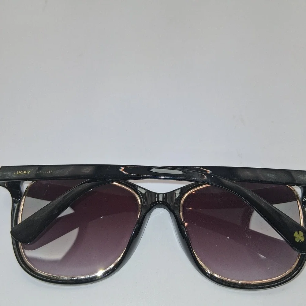 Lucky Brand Women's Sunglasses Black Gold 55-20-140 Gradient UV Protect